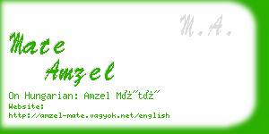 mate amzel business card